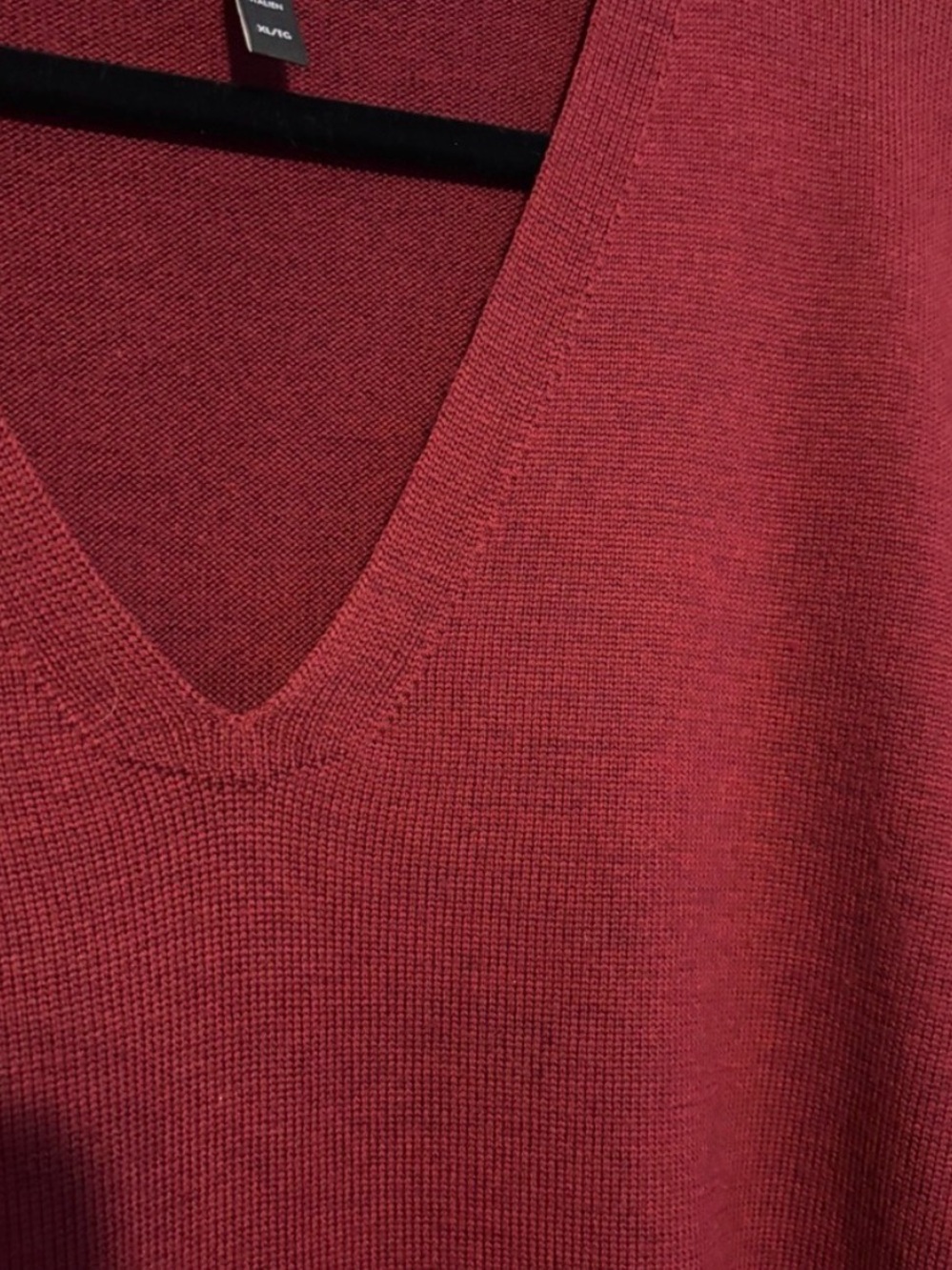 Eileen Fisher V-Neck Sweater in Rust Red - Picture 6 of 9